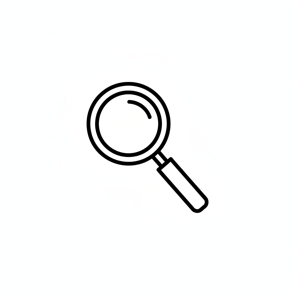 白底放大镜图标